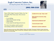 Tablet Screenshot of eagleconcretecutters.com